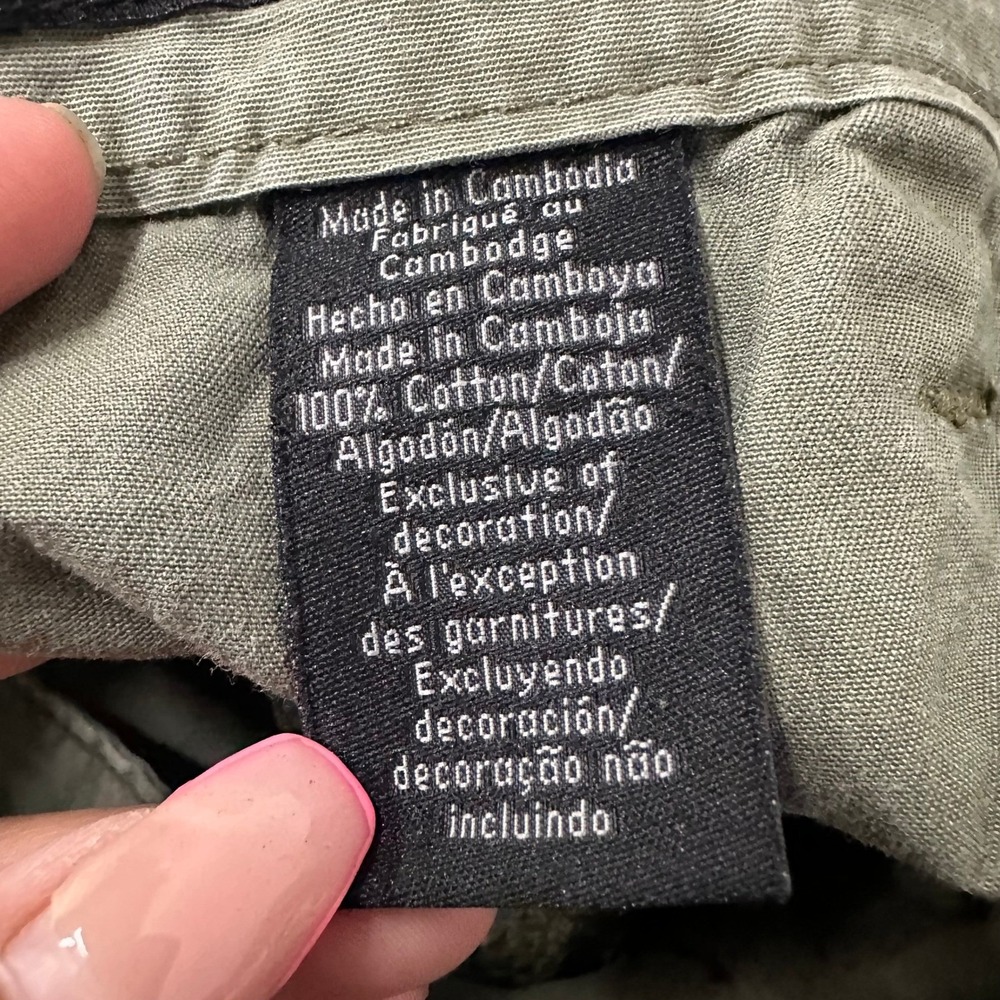 Calvin Klein Jeans Cargo Pants Womens Size 12 Olive Green Cotton Utility Casual - Picture 7 of 9